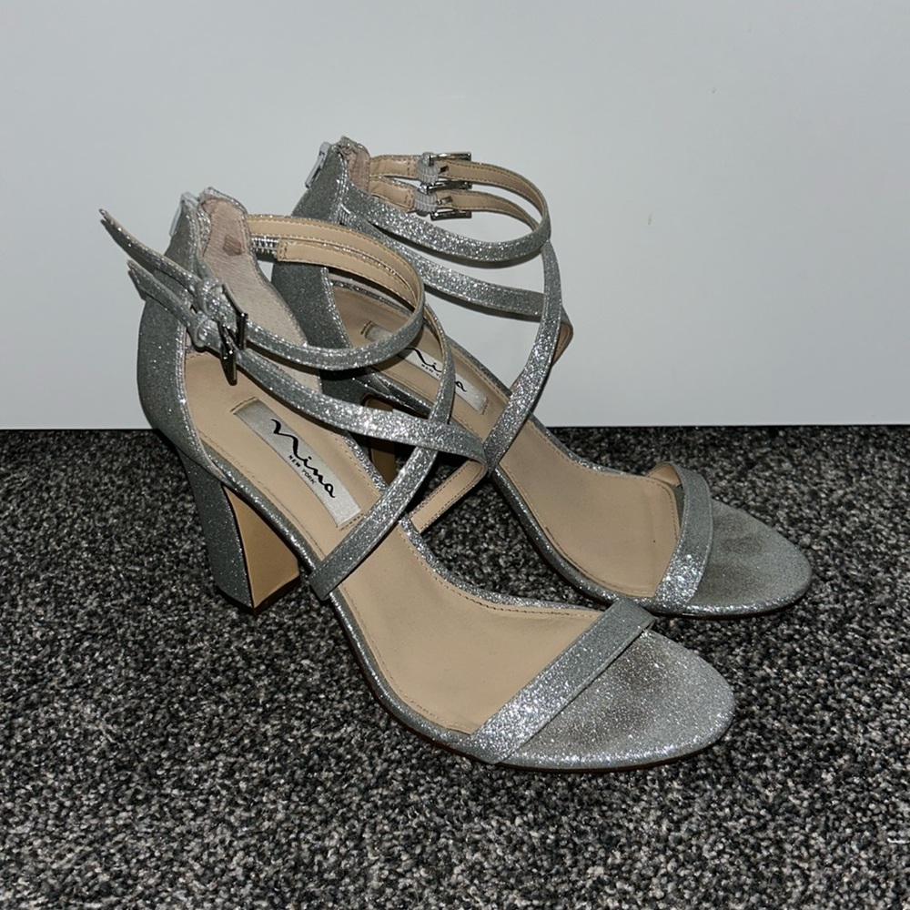Silver Sparkle Heels